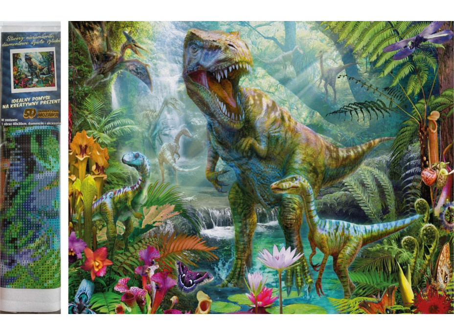 Norimpex Diamantové maľovanie Dinosaurie svet 30x40 cm