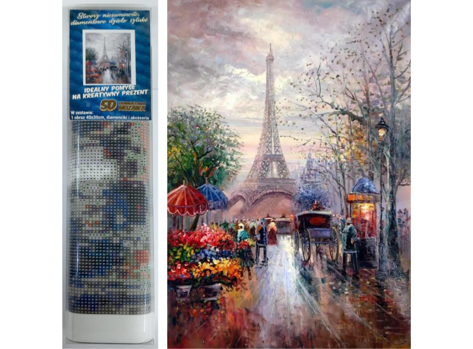 Norimpex Diamantové maľovanie Prechádzka Parížom 30x40 cm