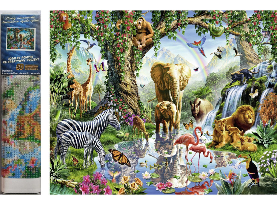 Norimpex Diamantové maľovanie Život v džungli 30x40 cm