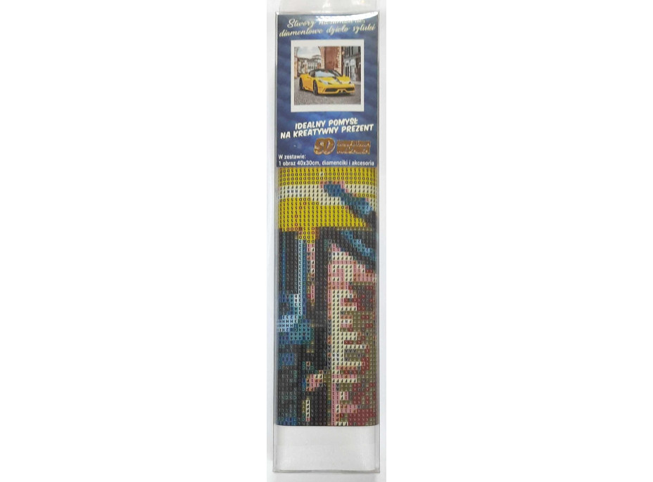 Norimpex Diamantové maľovanie Žltý športiak 30x40 cm