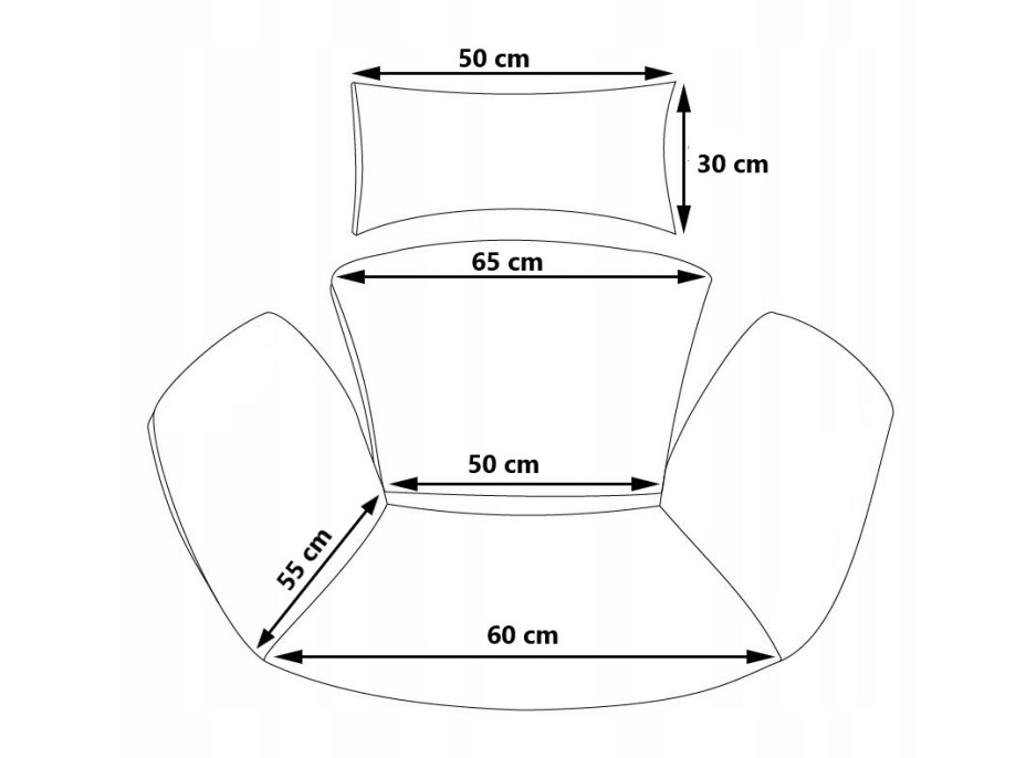Sedací vankúš PRIMA do závesného hojdacieho kresla - béžový