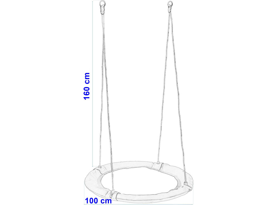 Záhradná hojdačka hniezdo ROMAN 100 cm - multicolor