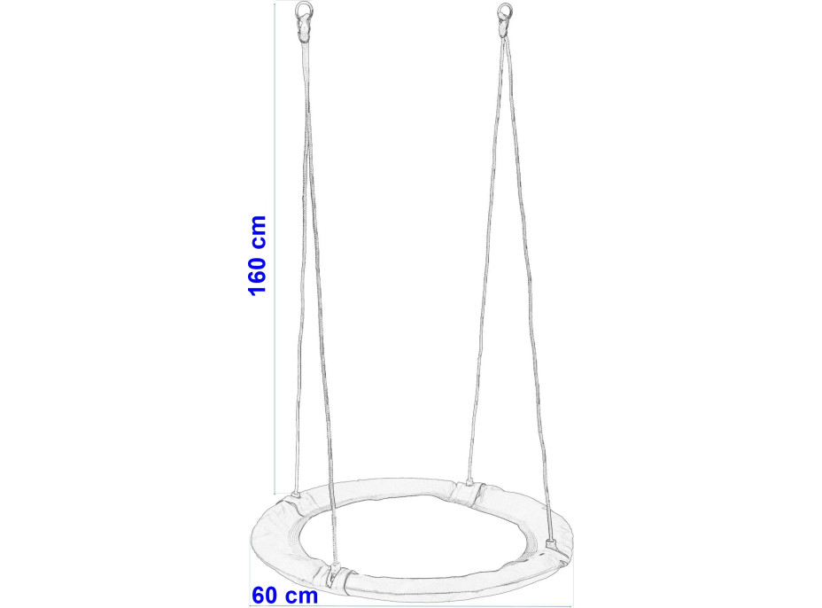 Záhradná hojdačka hniezdo ROMAN 60 cm - multicolor