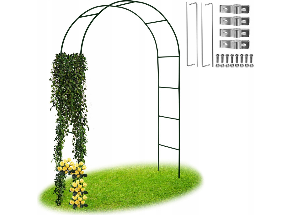 Záhradná kovová pergola 240 cm - oblúk