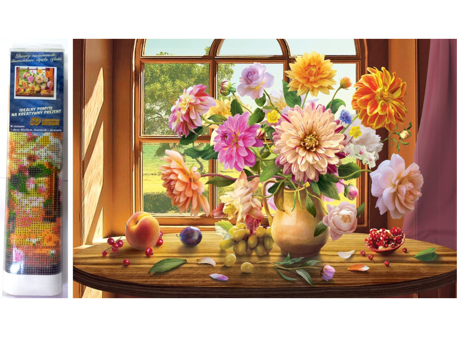 Norimpex Diamantové maľovanie Letná kytica 30x40 cm