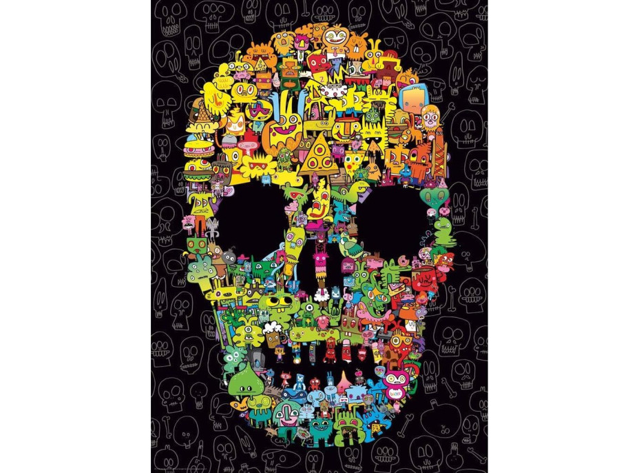 HEYE Puzzle Pens are my Friends: Doodle Skull 1000 dielikov