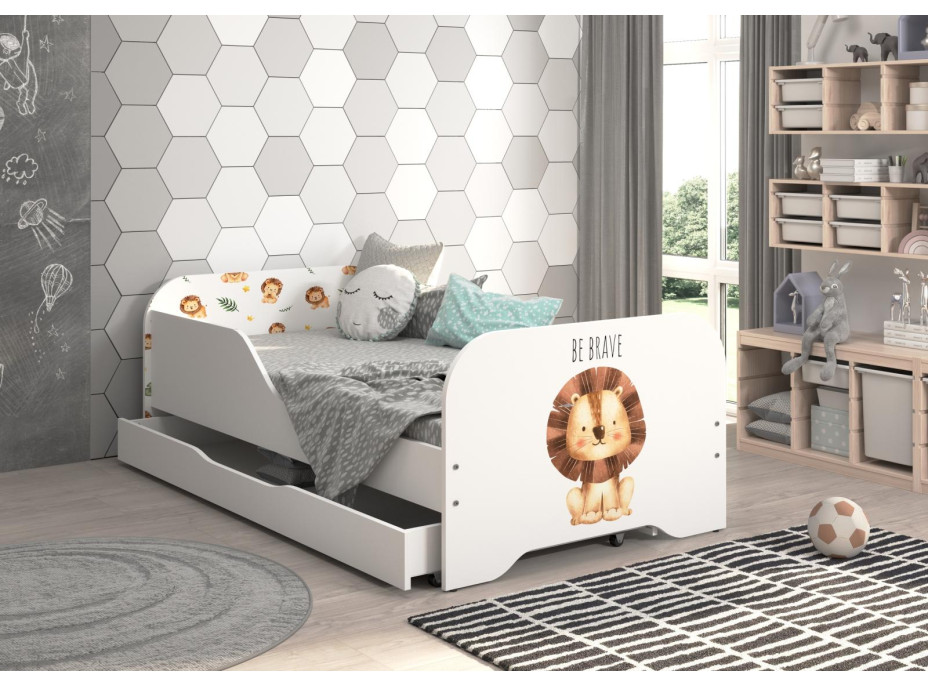 Detská posteľ KIM - SAFARI LEV 140x70 cm + MATRAC