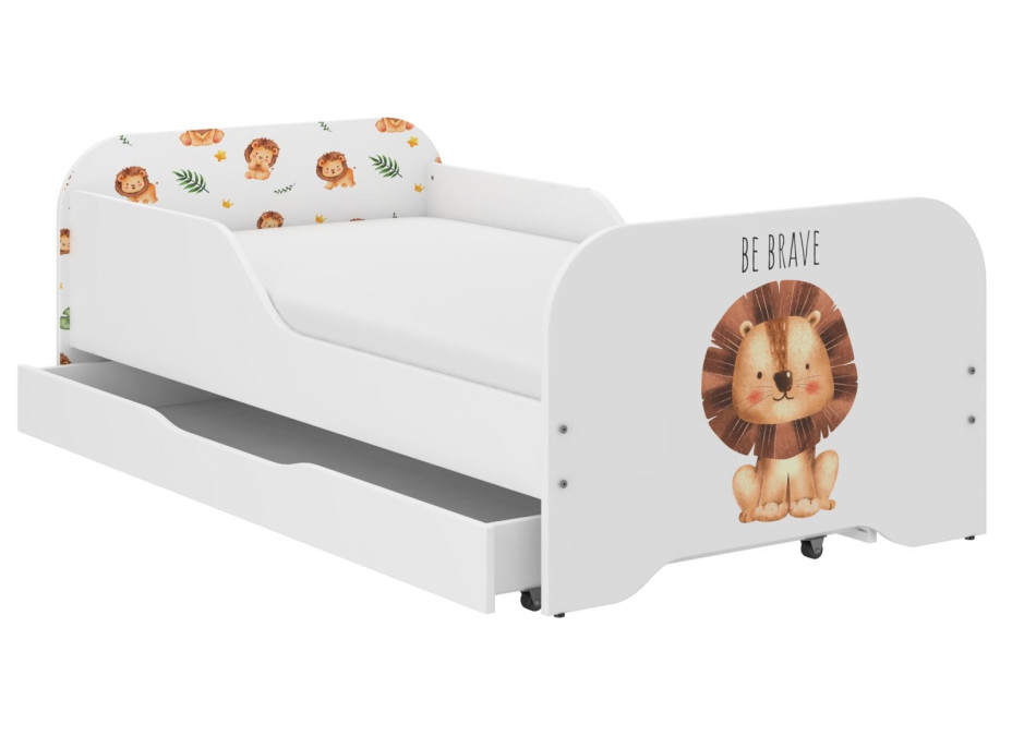 Detská posteľ KIM - SAFARI LEV 140x70 cm + MATRAC