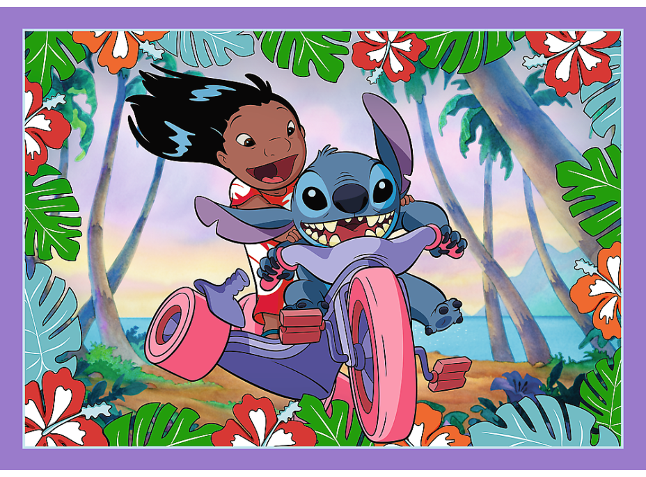 TREFL Puzzle Lilo&Stitch: Bláznivý deň 4v1 (35,48,54,70 dielikov)