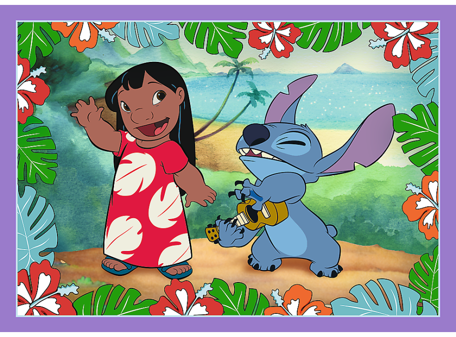 TREFL Puzzle Lilo&Stitch: Bláznivý deň 4v1 (35,48,54,70 dielikov)