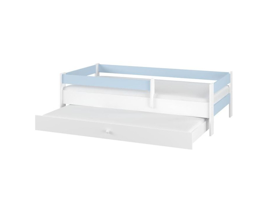 Detská posteľ SIMPLE s prístelkou - modrá - 160x80 cm