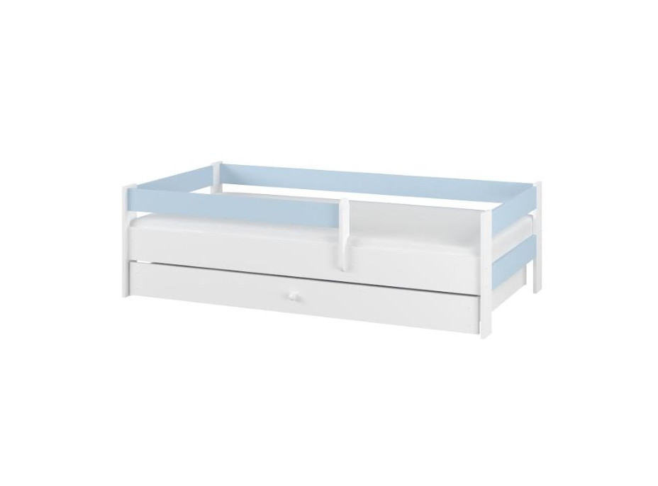 Detská posteľ SIMPLE so šuplíkom - modrá - 160x80 cm