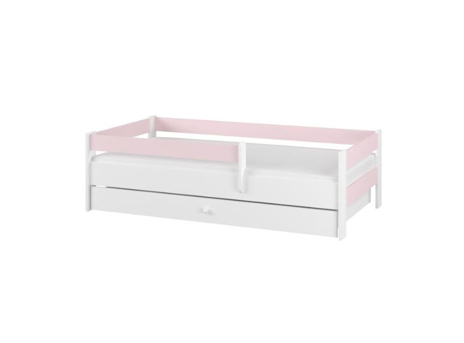 Detská posteľ SIMPLE so šuplíkom - ružová - 160x80 cm