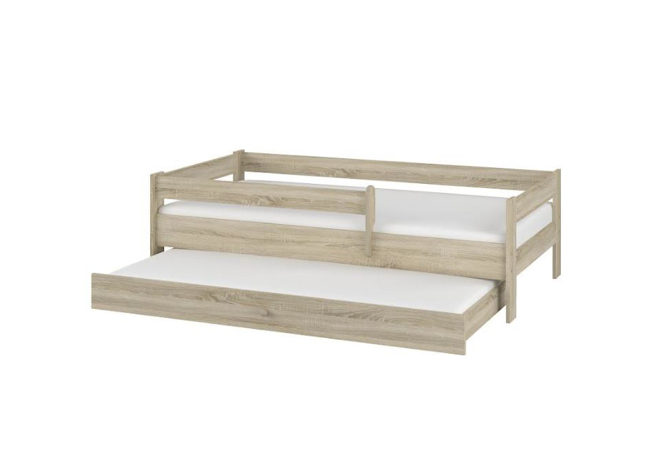 Detská posteľ SIMPLE s prístelkou - dub sonoma - 180x80 cm