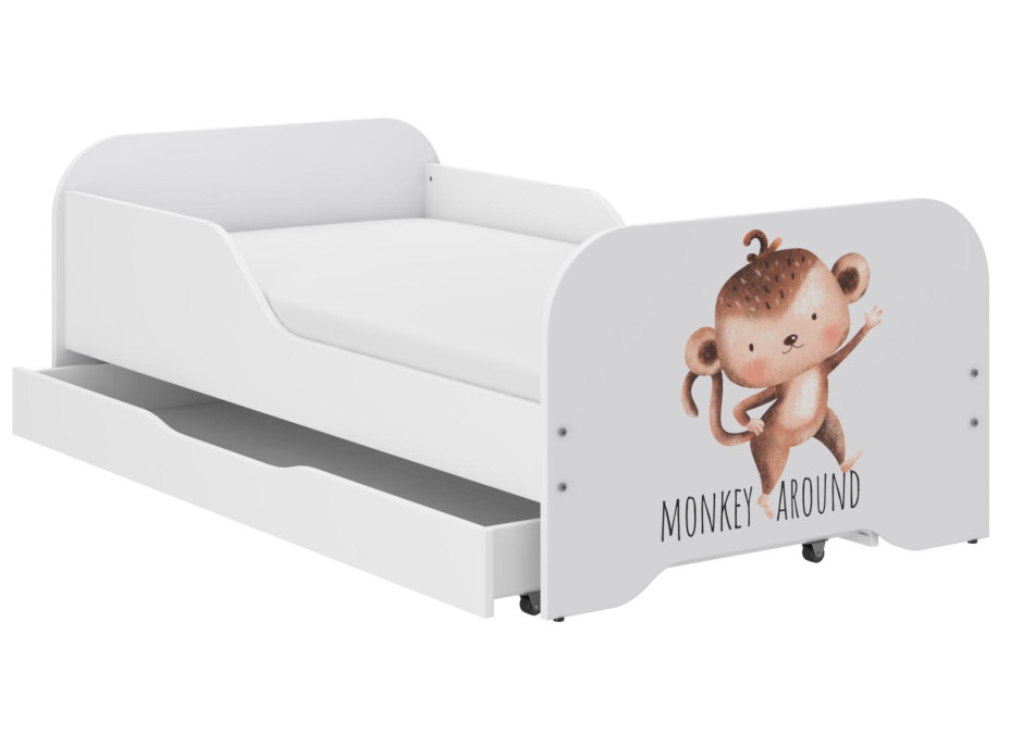 Detská posteľ KIM - SAFARI OPIČKA 160x80 cm