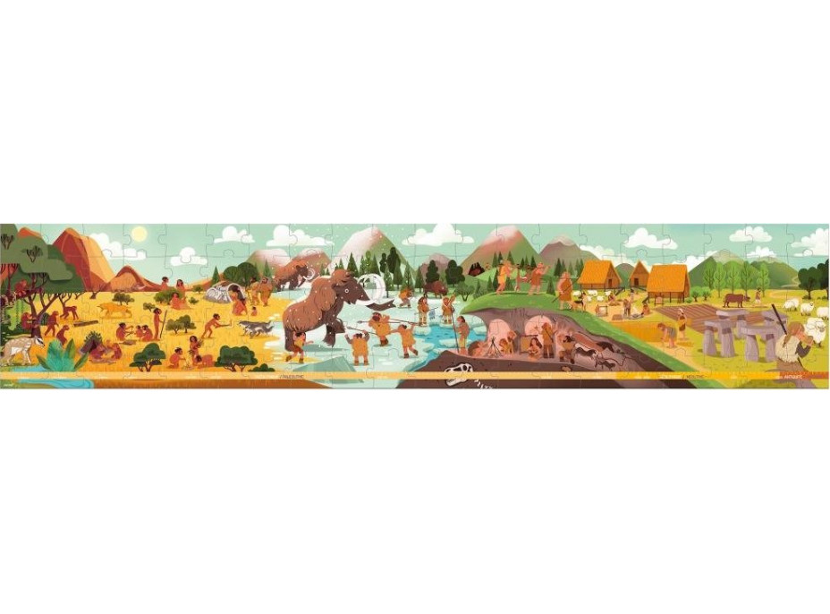 JANOD Panoramtické puzzle v kufríku História 100 dielikov