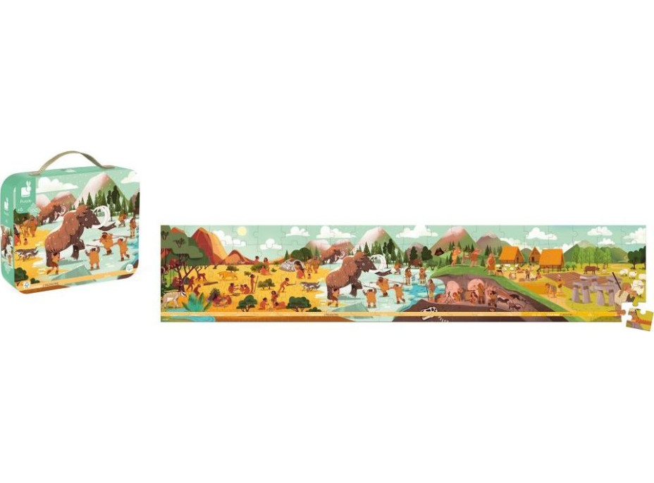 JANOD Panoramtické puzzle v kufríku História 100 dielikov