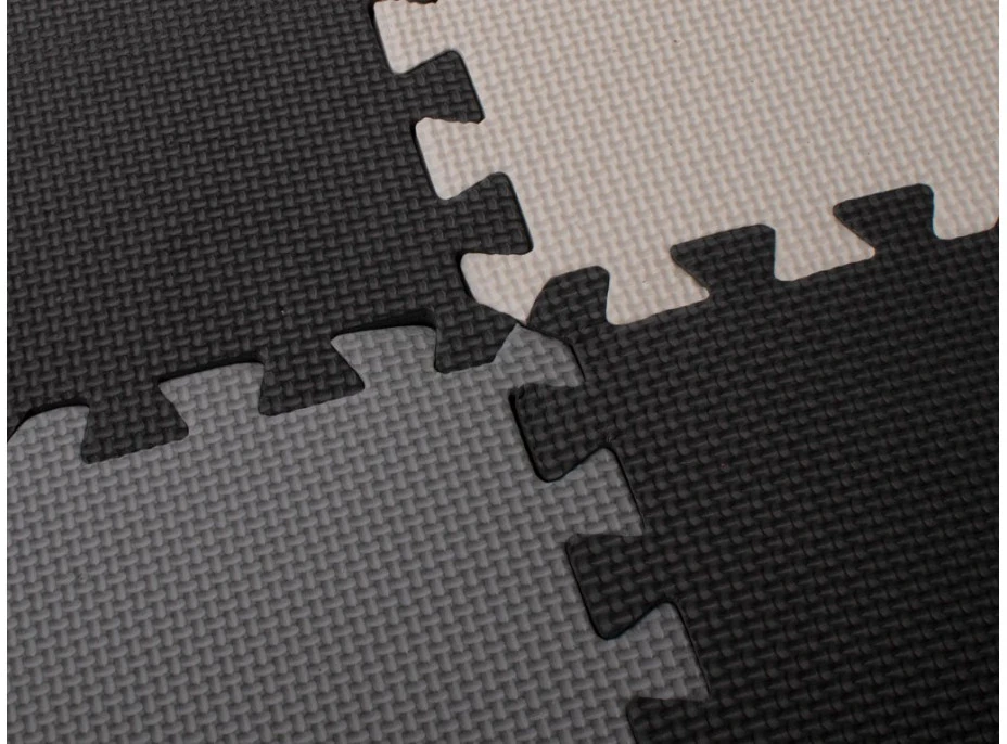 KIK Penové puzzle Odtiene šedej s okrajmi IV. (58x58)