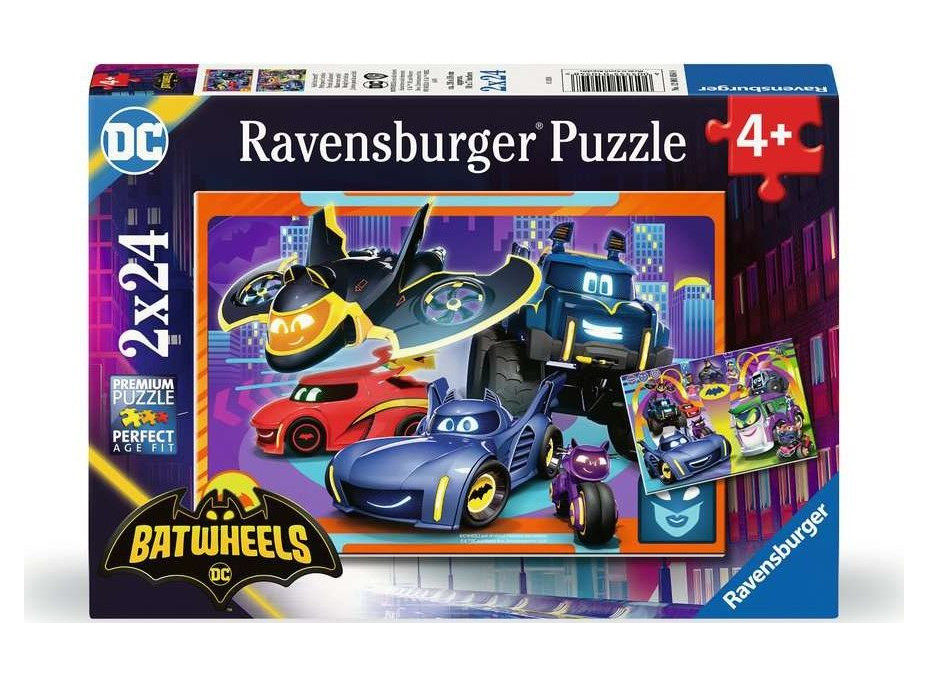 RAVENSBURGER Puzzle Batwheels 2x24 dielikov
