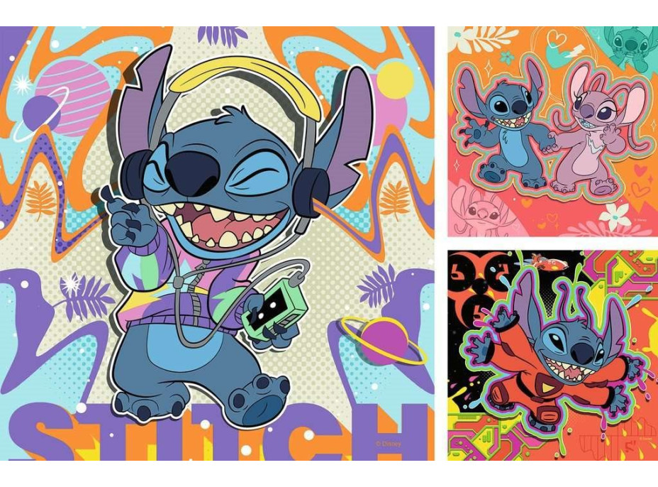 RAVENSBURGER Puzzle Disney: Stitch 3x49 dielikov