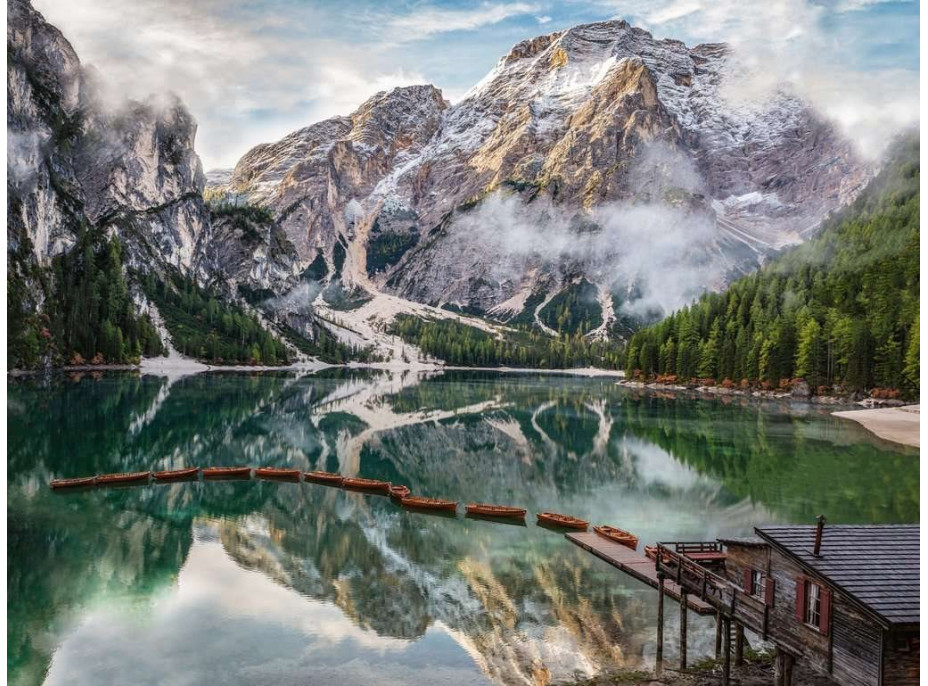 RAVENSBURGER Puzzle Lago di Braies, Taliansko 1500 dielikov
