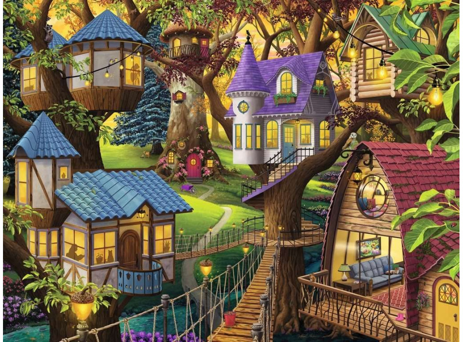 RAVENSBURGER Puzzle Súmrak v korunách stromov 1500 dielikov