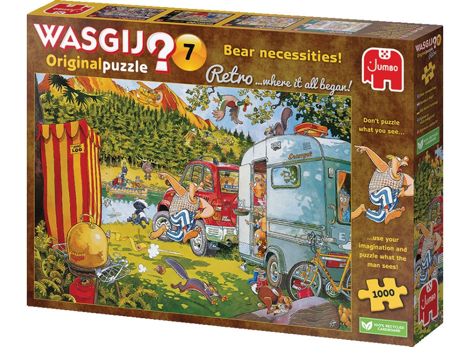 JUMBO Puzzle WASGIJ 7: Medvedí potreby! 1000 dielikov