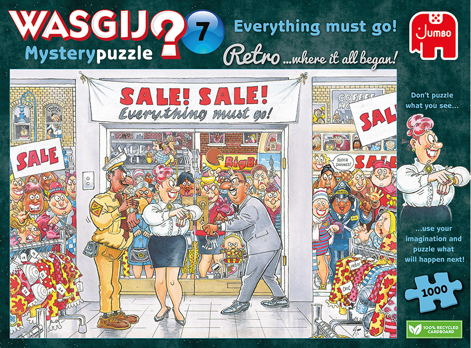 JUMBO Puzzle WASGIJ Mystery 7: Všetko musí preč! 1000 dielikov