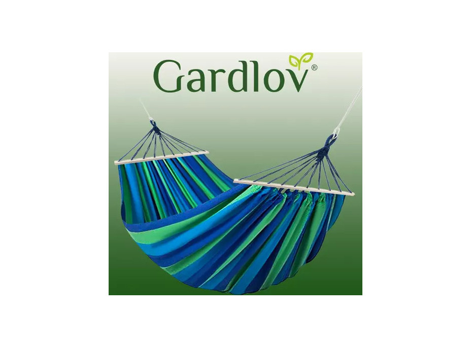 Záhradná hojdacia sieť pre dvoch 260x160 cm - modrá/zelená