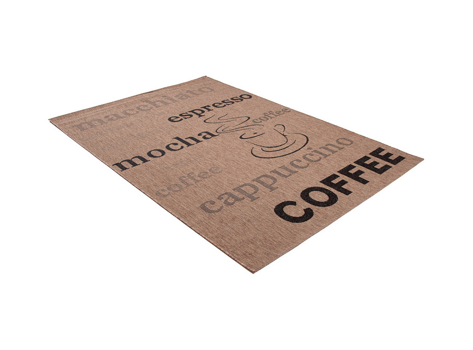 Sisalový PP koberec COFFEE - hnedý/čierny