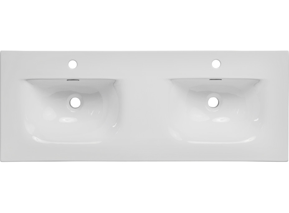 Keramické umývadlo SKY Double 120 cm DP - biele