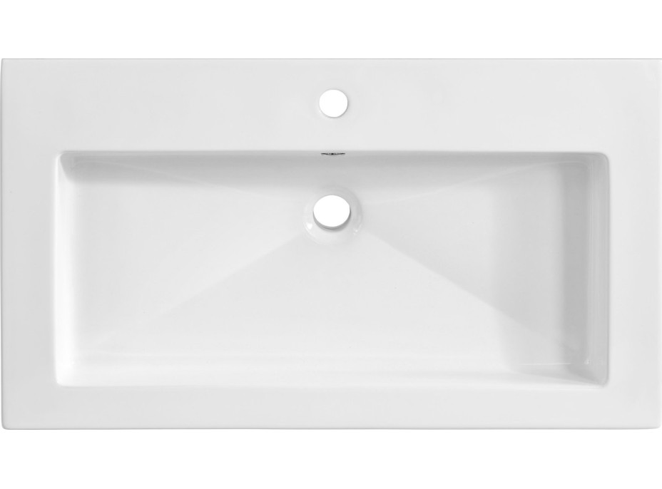 Keramické umývadlo SPIRIT WHITE 2 100 cm - biele
