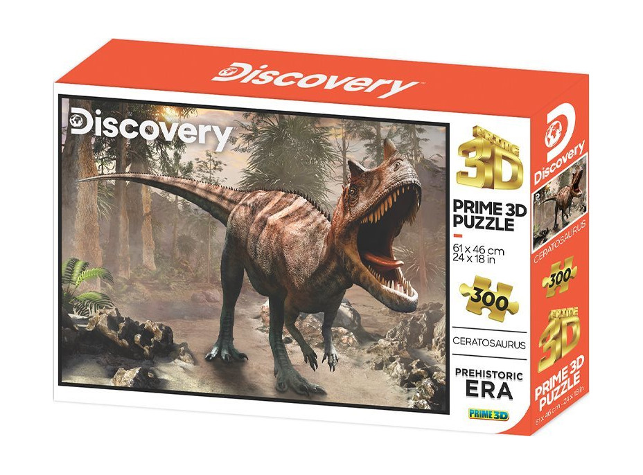 PRIME 3D Puzzle Discovery: Ceratosaurus 3D 300 dielikov