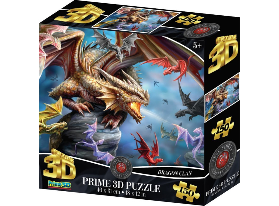 PRIME 3D Puzzle Dračí klan 3D 150 dielikov