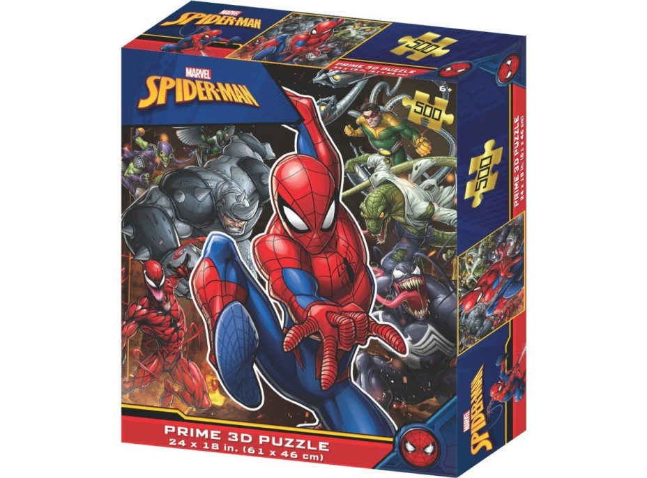 PRIME 3D Puzzle Spiderman 3D 500 dielikov