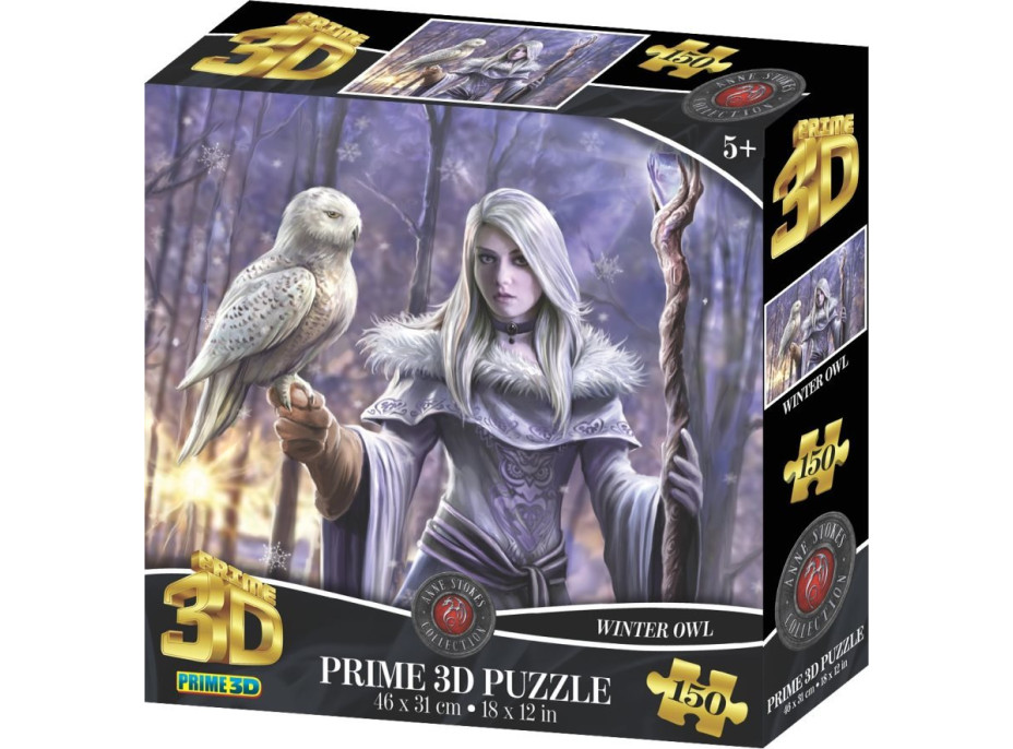 PRIME 3D Puzzle Zimná sova 3D 150 dielikov