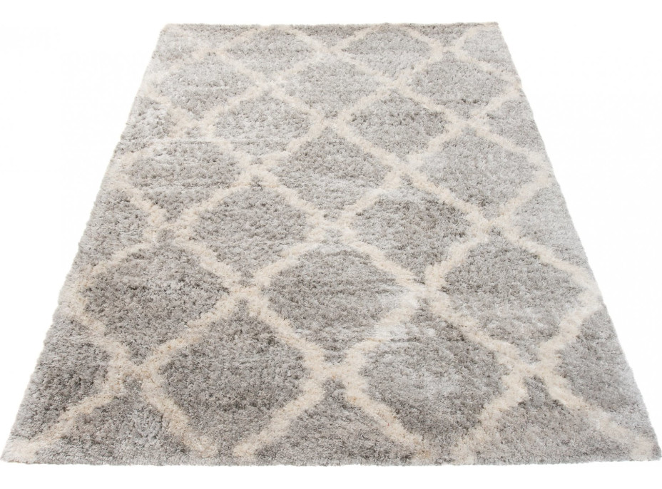 Kusový koberec Shaggy VERSAY Bar - šedý