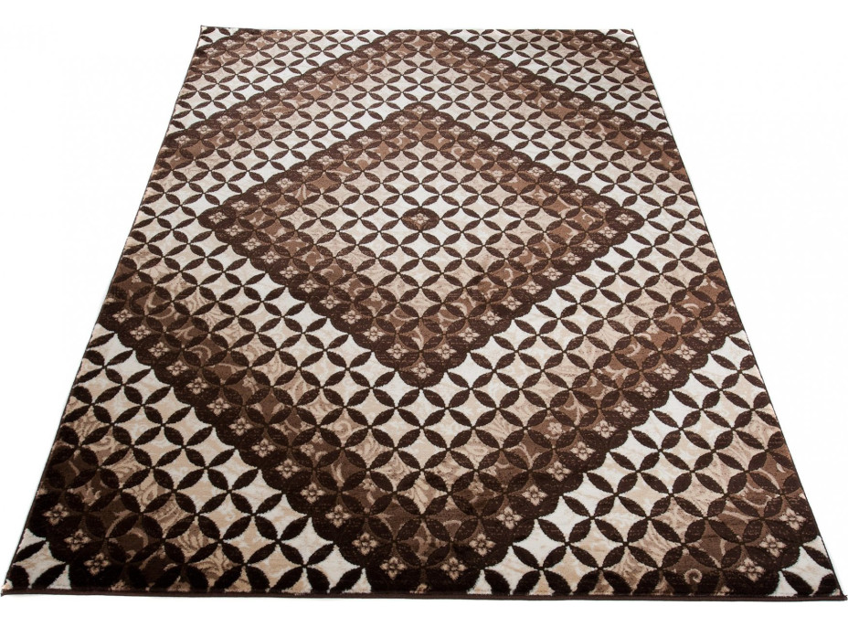 Kusový koberec TANGO Pattern - tmavo hnedý