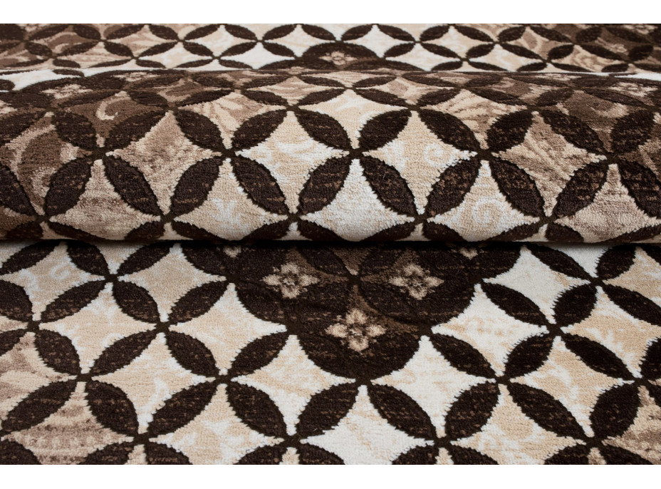 Kusový koberec TANGO Pattern - tmavo hnedý