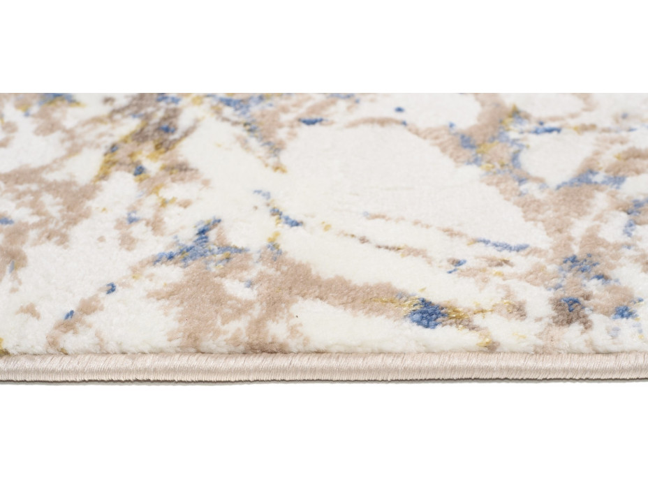 Kusový koberec ASTHANE Pulp - bílý/tmavě modrý/hnědý