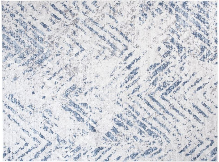 Kusový koberec SKY Zig zag - šedý/modrý