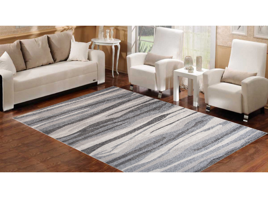 Kusový koberec SARI Ripple - sivý