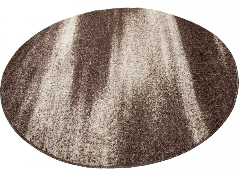 Kusový okrúhly koberec SARI Fog - hnedý
