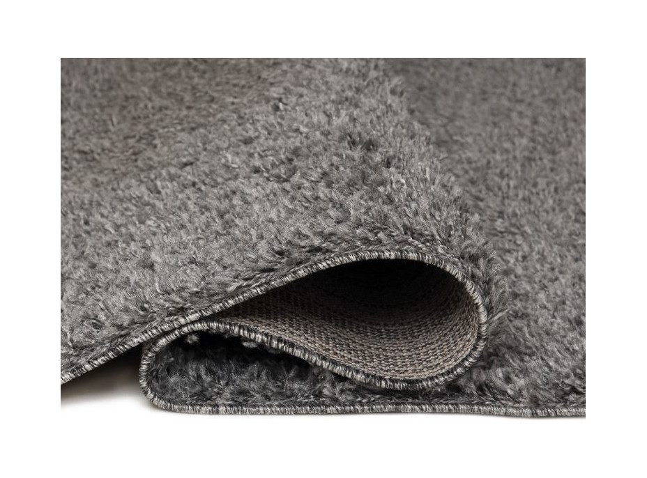 Kusový koberec Shaggy SOHO - tmavo šedý