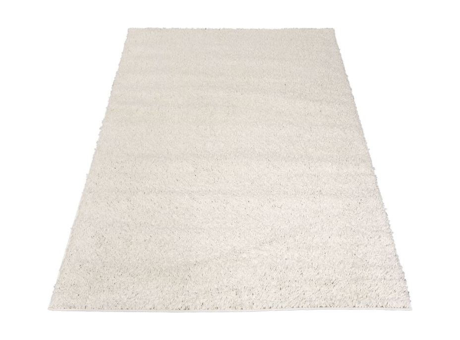 Kusový koberec Shaggy SOHO - biely