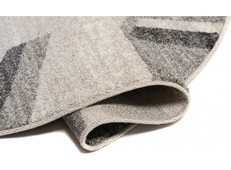 Kusový okrúhly koberec SARI Form - béžový