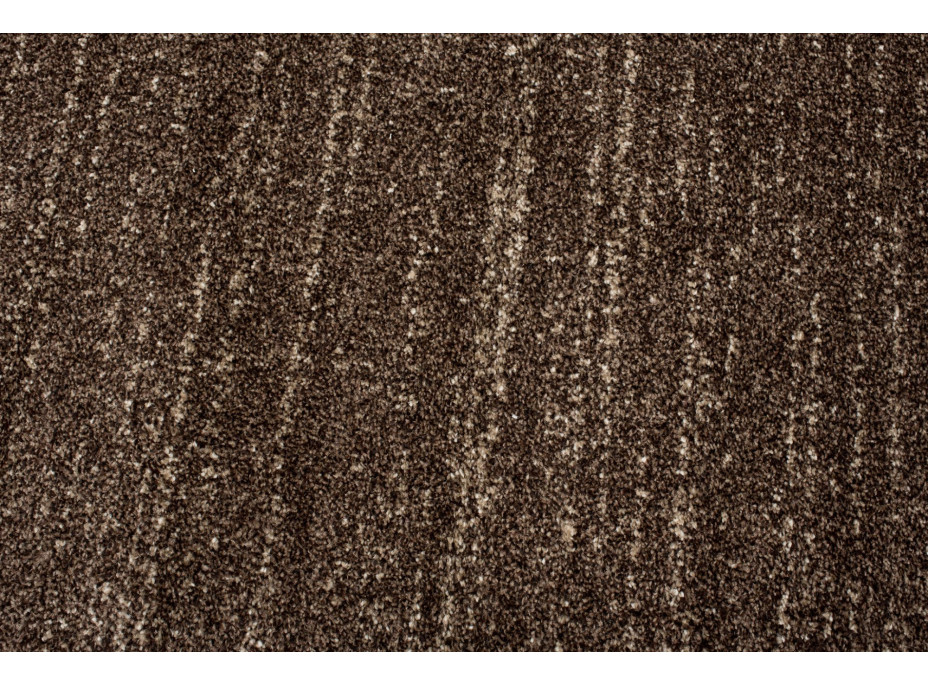 Kusový okrúhly koberec SARI Mono - tmavo hnedý