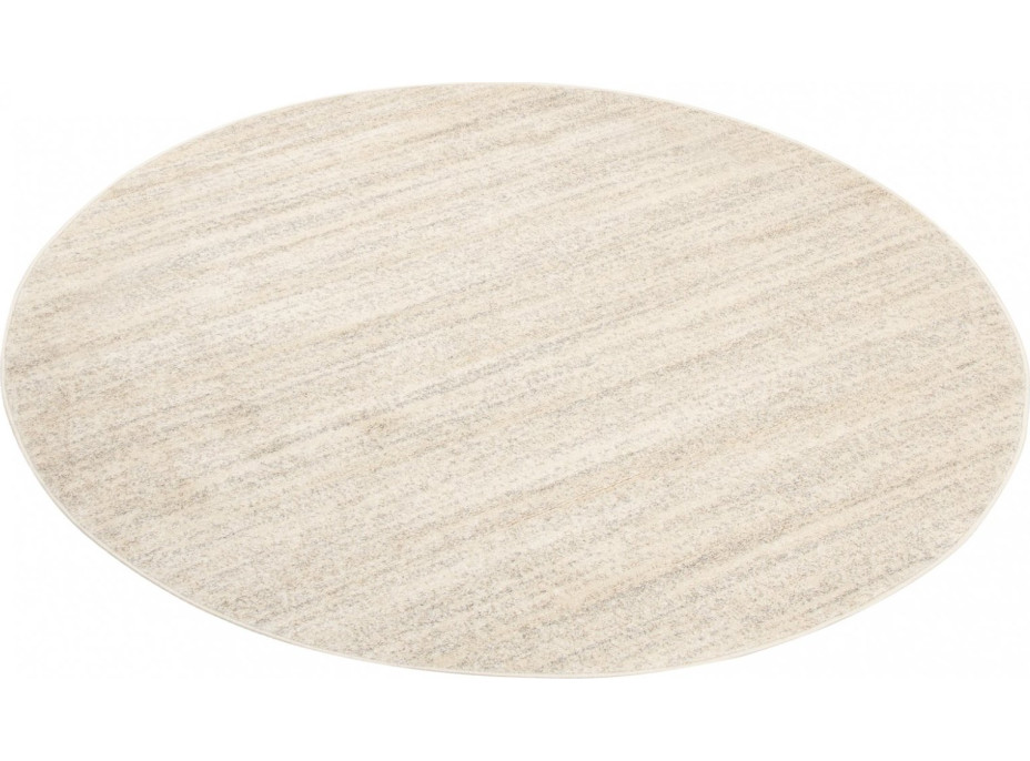 Kusový okrúhly koberec SARI Mono - krémový