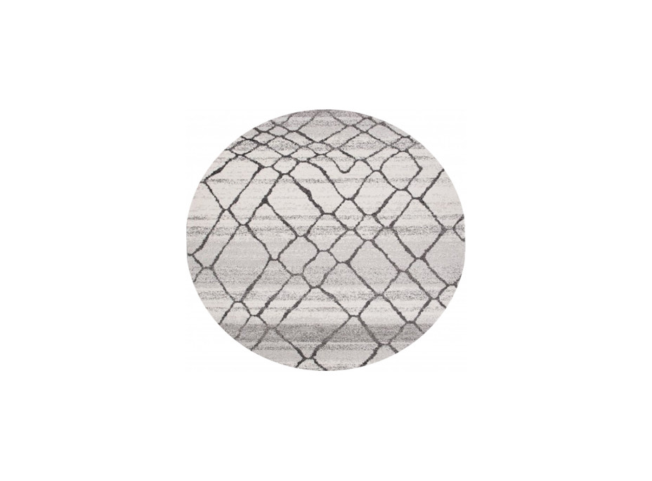 Kusový okrúhly koberec SARI Net - biely