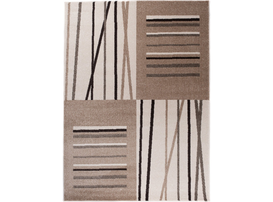 Kusový koberec JAVA Stem - krémový/hnedý